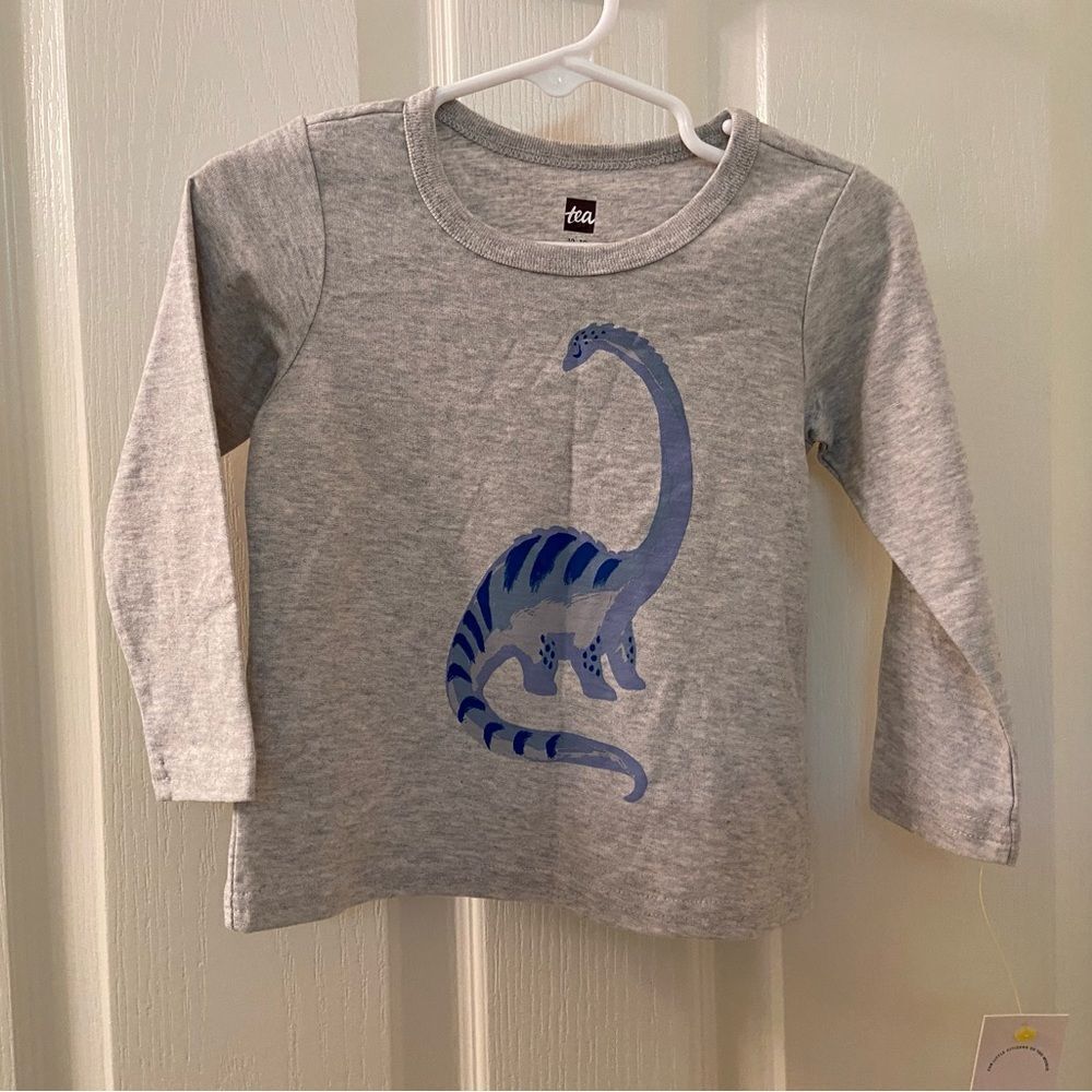 Tea Collection Longneck Dino Dinosaur Graphic Baby Tee Size 12-18 Months NWT